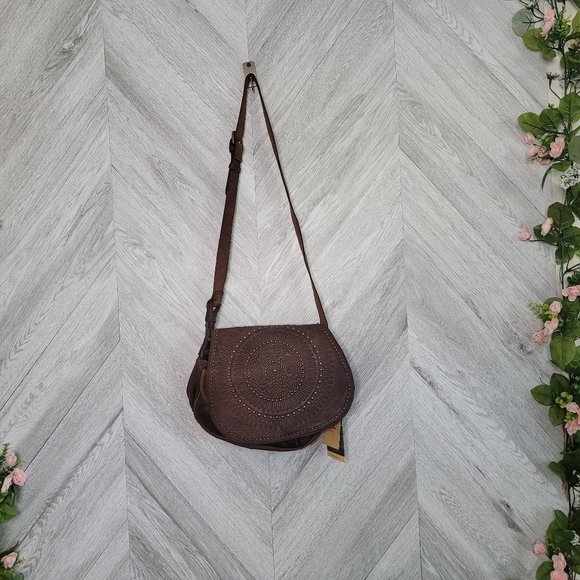 Patricia Nash Luciana Crossbody Leather Saddle Bag - Picture 2 of 16